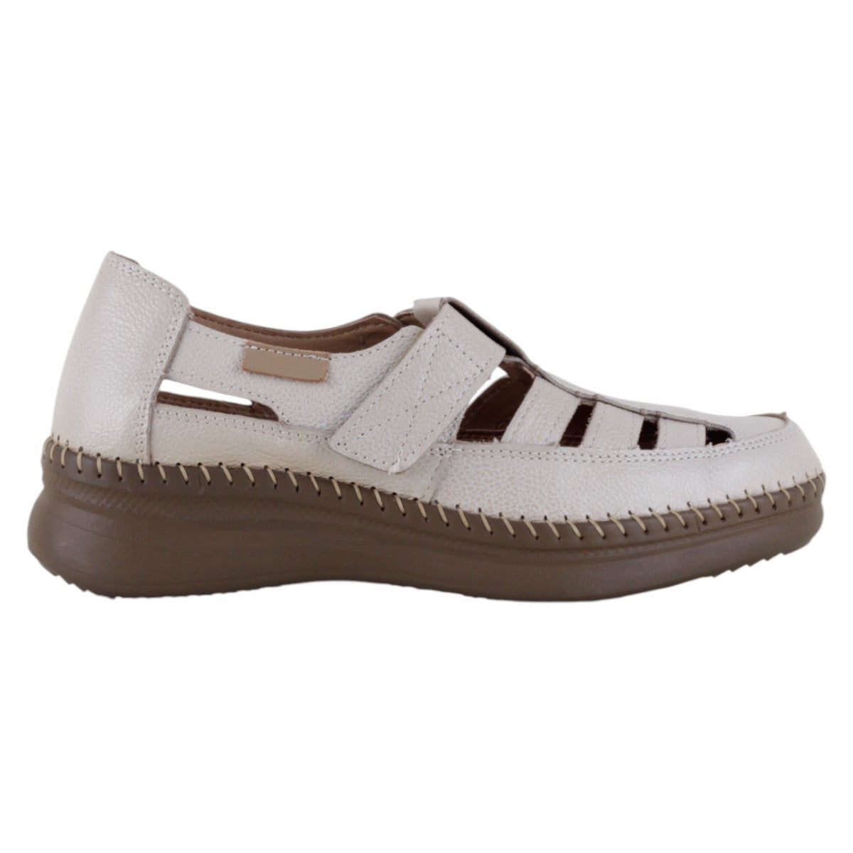 Foto 3 pulgar | Sandalias De Piso Exterior Piel Color Blanco Para Mujer De Rbcollection
