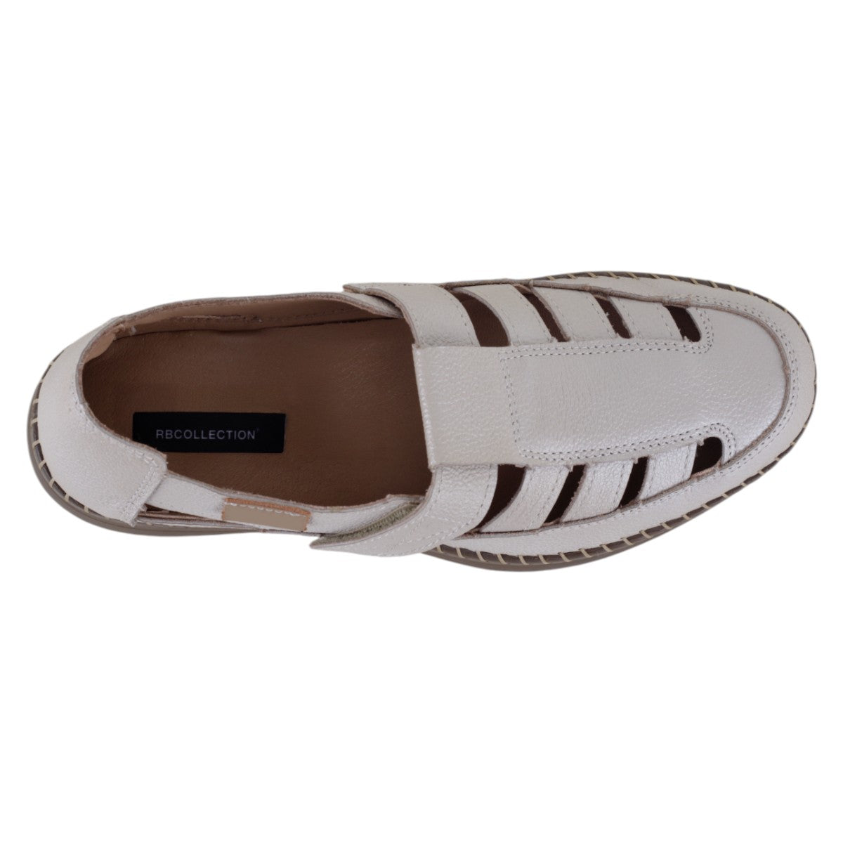 Foto 4 pulgar | Sandalias De Piso Exterior Piel Color Blanco Para Mujer De Rbcollection