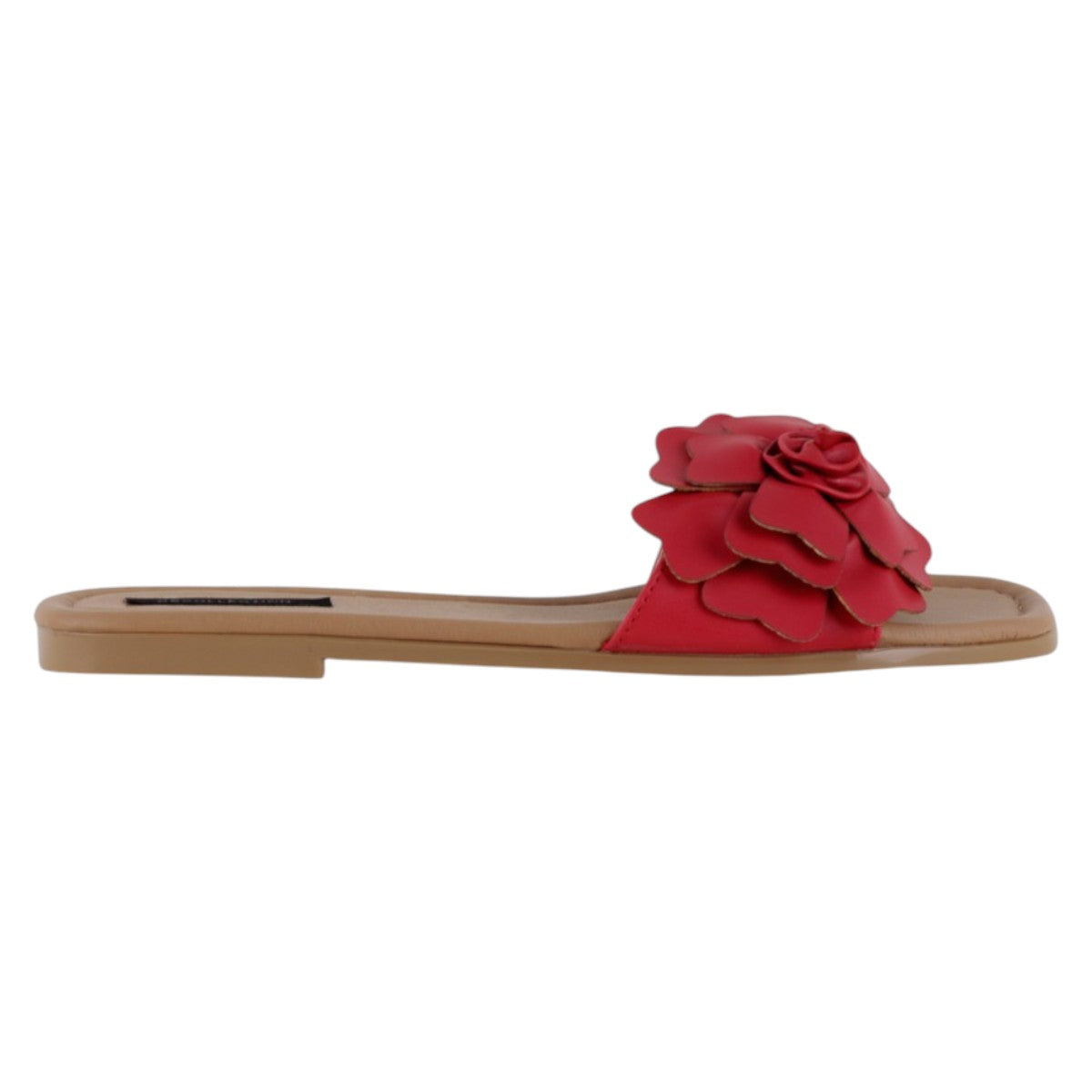 Foto 3 pulgar | Sandalias De Piso Exterior Piel Vegana Color Rojo Para Mujer De Rbbasics