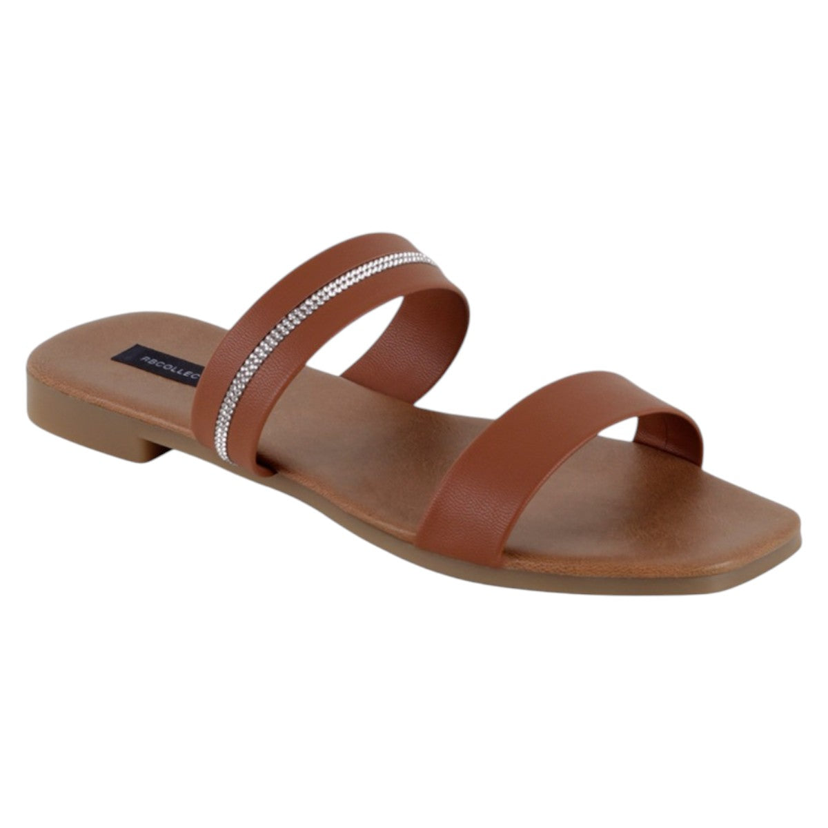 Foto 2 pulgar | Sandalias De Piso Exterior Piel Vegana Color Café Para Mujer De Rbbasics