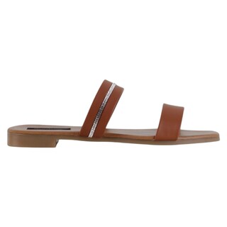 Foto 2 | Sandalias De Piso Exterior Piel Vegana Color Café Para Mujer De Rbbasics