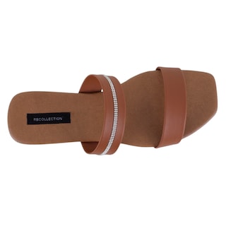 Foto 3 | Sandalias De Piso Exterior Piel Vegana Color Café Para Mujer De Rbbasics