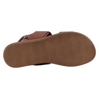 Foto 4 | Sandalias De Piso Exterior Piel Vegana Color Café Para Mujer De Rbcollection