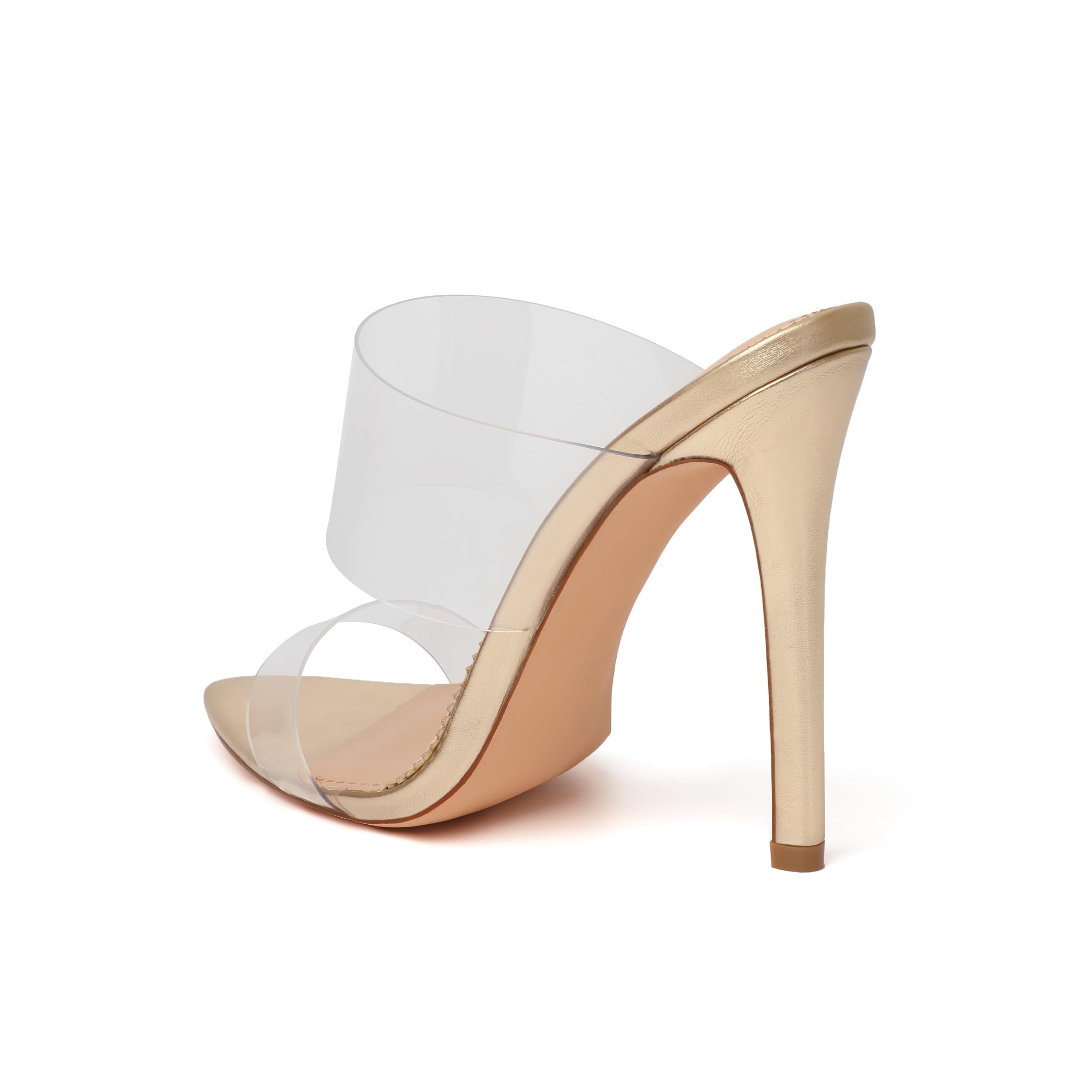 Foto 4 pulgar | Sandalias Vívidamente Transparentes Con Tacón Puntiagudo Y Tacón De Aguja Para Mujer - Venta Internacional.