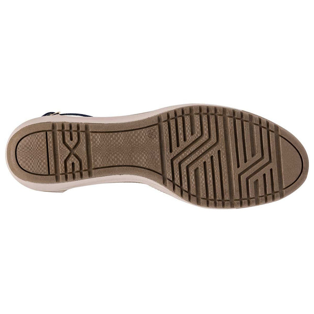 Foto 4 pulgar | Sandalias Con Plataforma Exterior Textil RBCOLLECTION Color Marino Con Beige Para Mujer