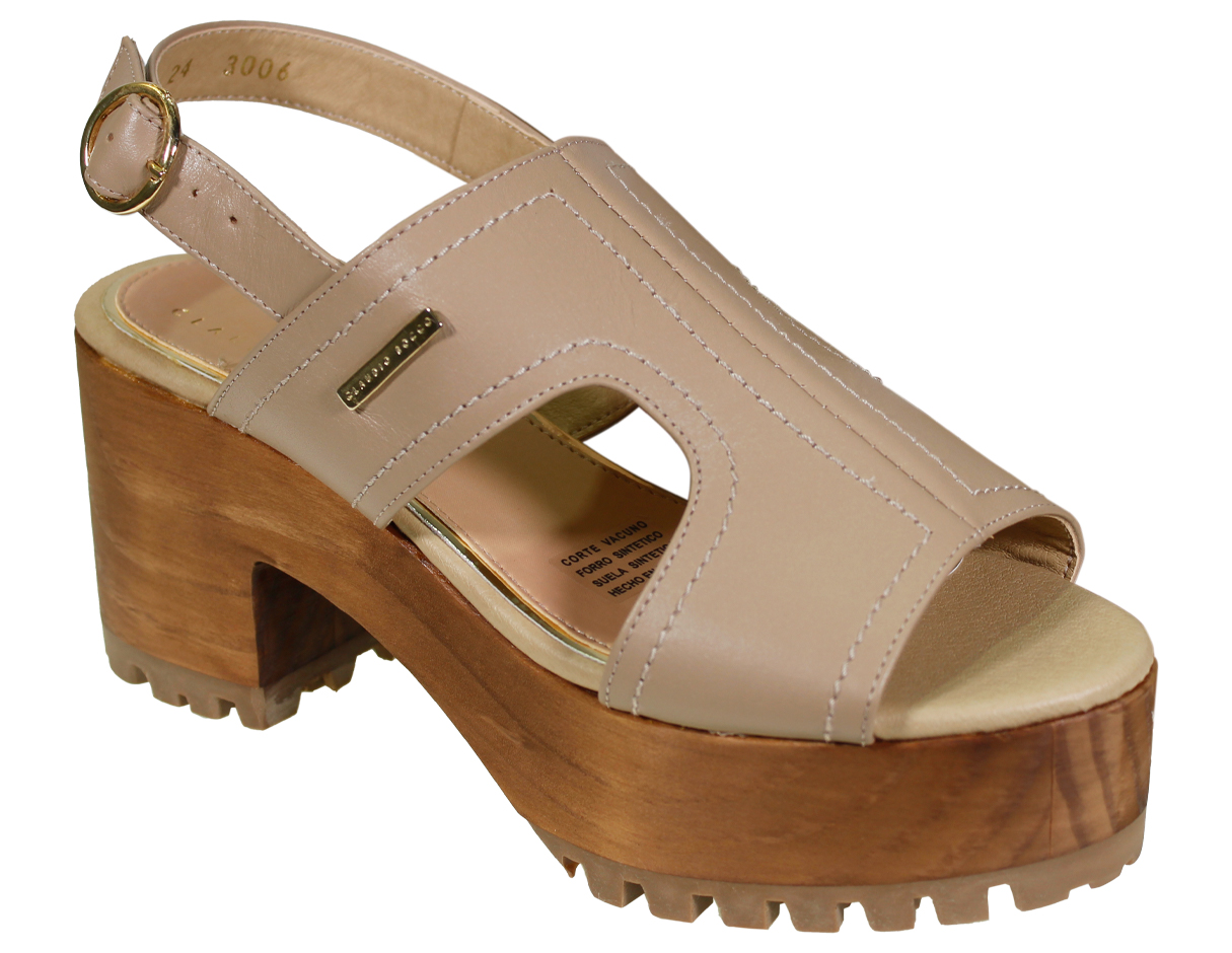 Foto 2 pulgar | Sandalias de Piel Claudio Rocco color Beige para Mujer