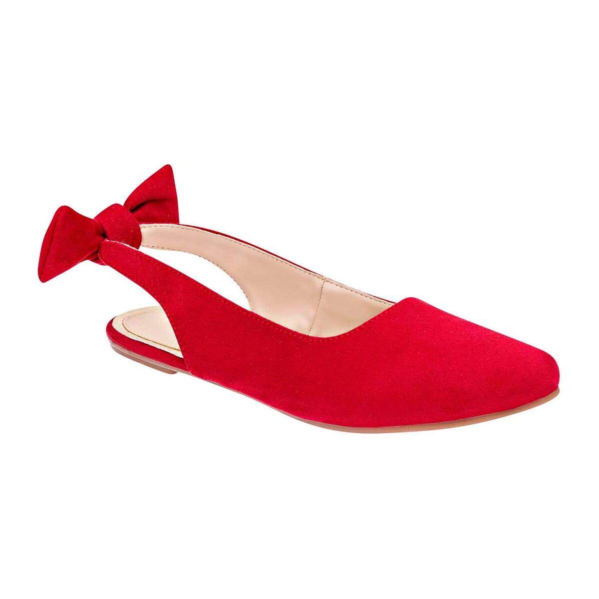 Sandalias De Piso Exterior Textil Rbbasics Color Rojo Para Mujer