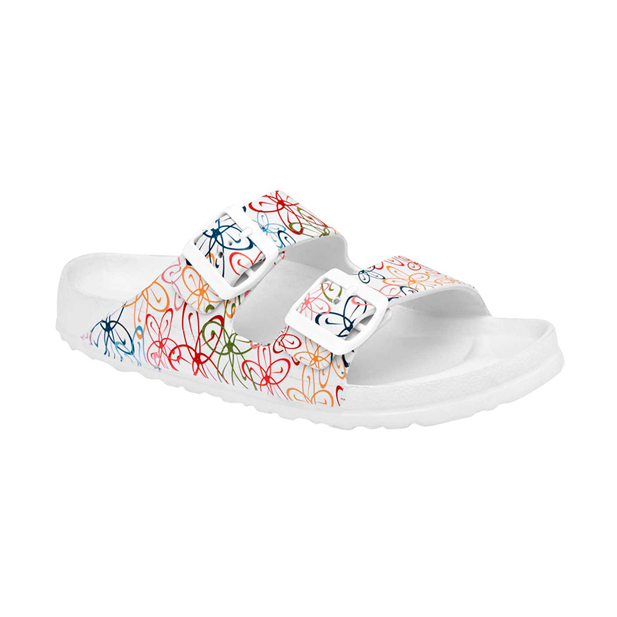 Sandalias de Piso Rbbasics SV05416 color Blanco Exterior Sintético para Mujer