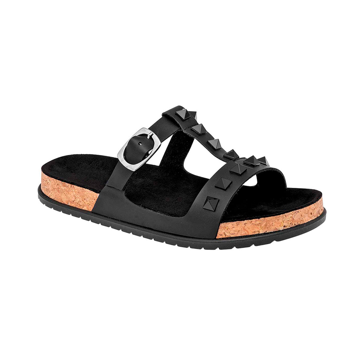 Sandalias de Piso para Mujer Rbbasics color Negro