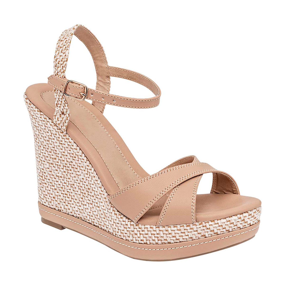 Sandalias con Plataforma Rbbasics color Beige  para Mujer