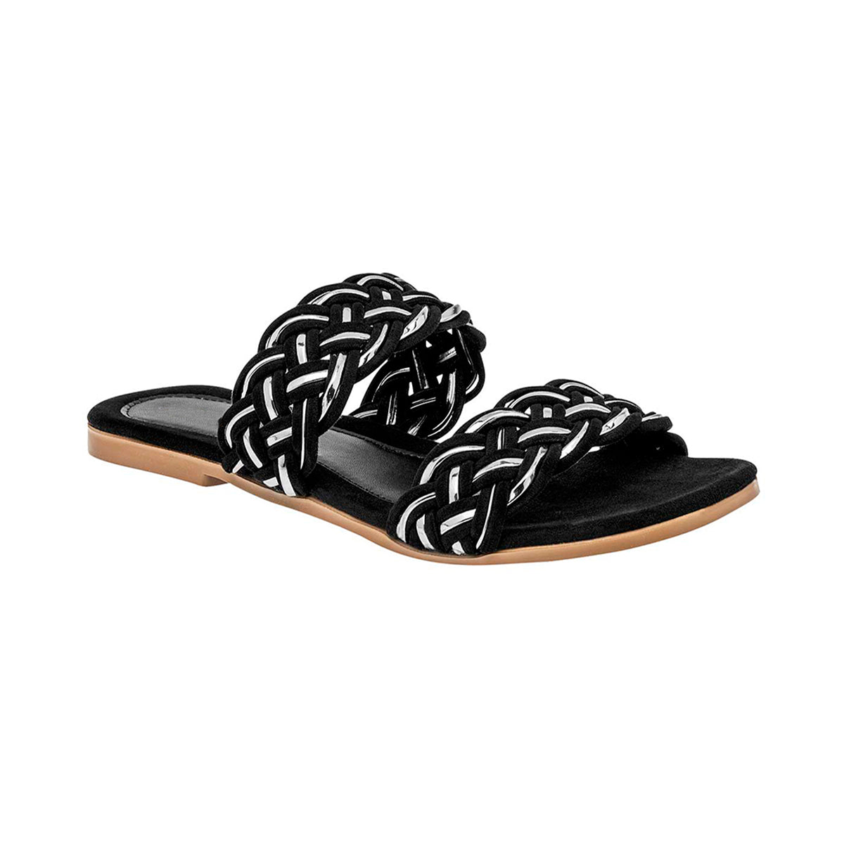 Sandalias de Piso para Mujer Rbbasics color Negro