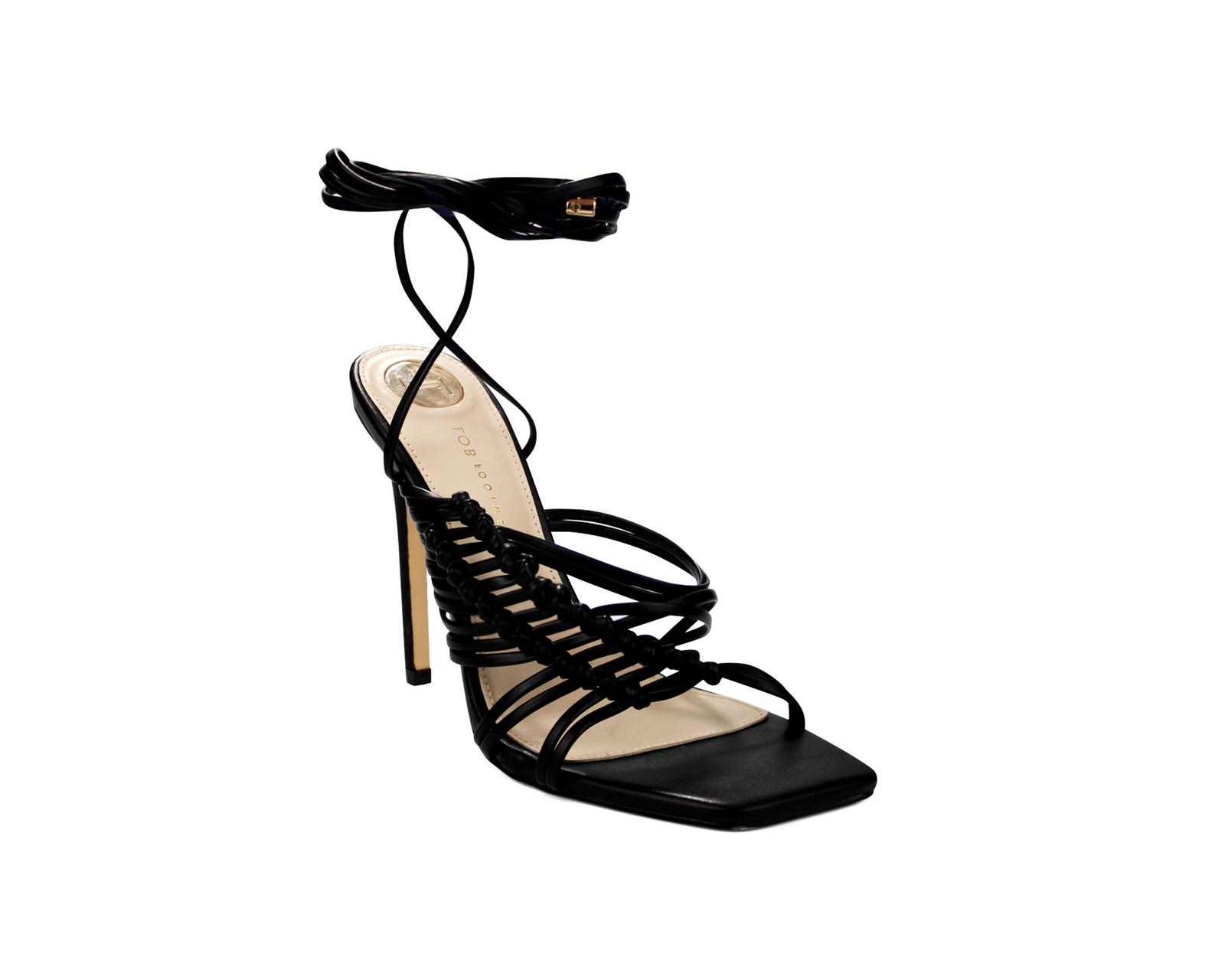 Foto 1 | Sandalia Para Dama Lob Footwear Pu Negro 91703047