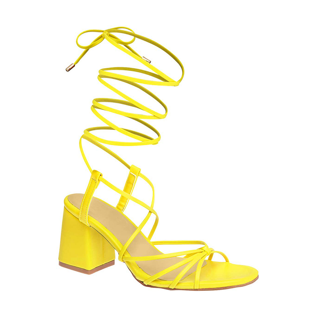 Sandalias de Tacón Rbcollection color Amarillo para Mujer