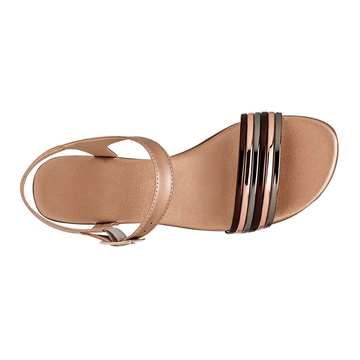 Foto 4 pulgar | Sandalias de Piso Rbcollection color Oro para Mujer