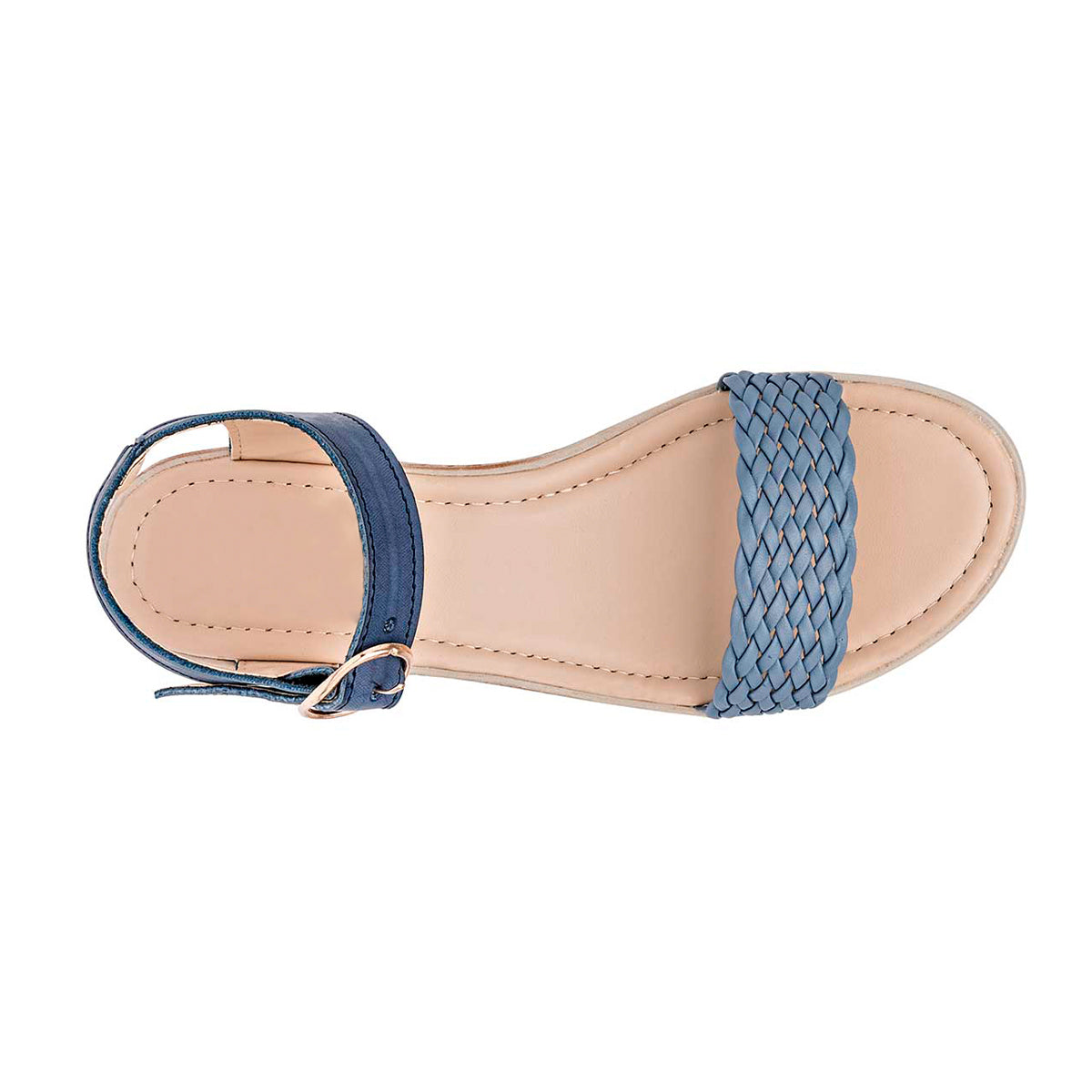 Foto 2 | Sandalias con Plataforma RBCollection 108137 Azul para Mujer