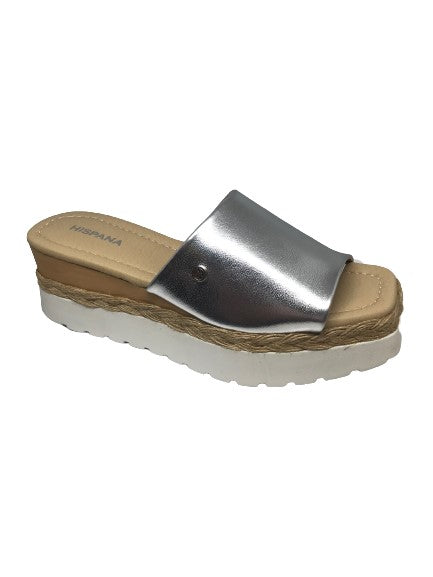 Foto 2 pulgar | Sandalias Hispana Plateadas para Mujer