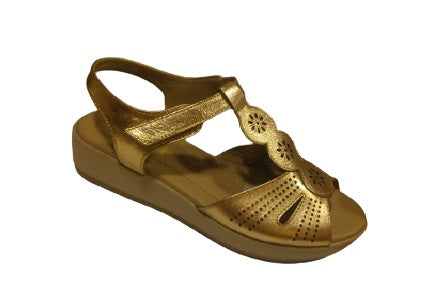 Foto 1 | Sandalias Jarking 022003 Doradas para Mujer