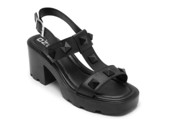 Sandalias con Tacón y Plataforma Capa de Ozono 634902 Negras para Mujer