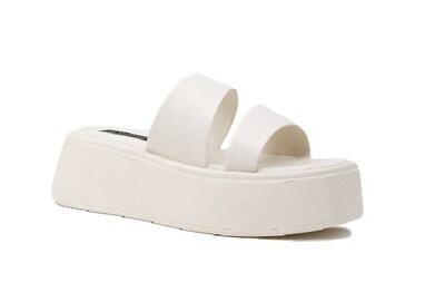 Foto 1 | Sandalias con Plataforma Salamandra 257-3747 Blancas para Mujer