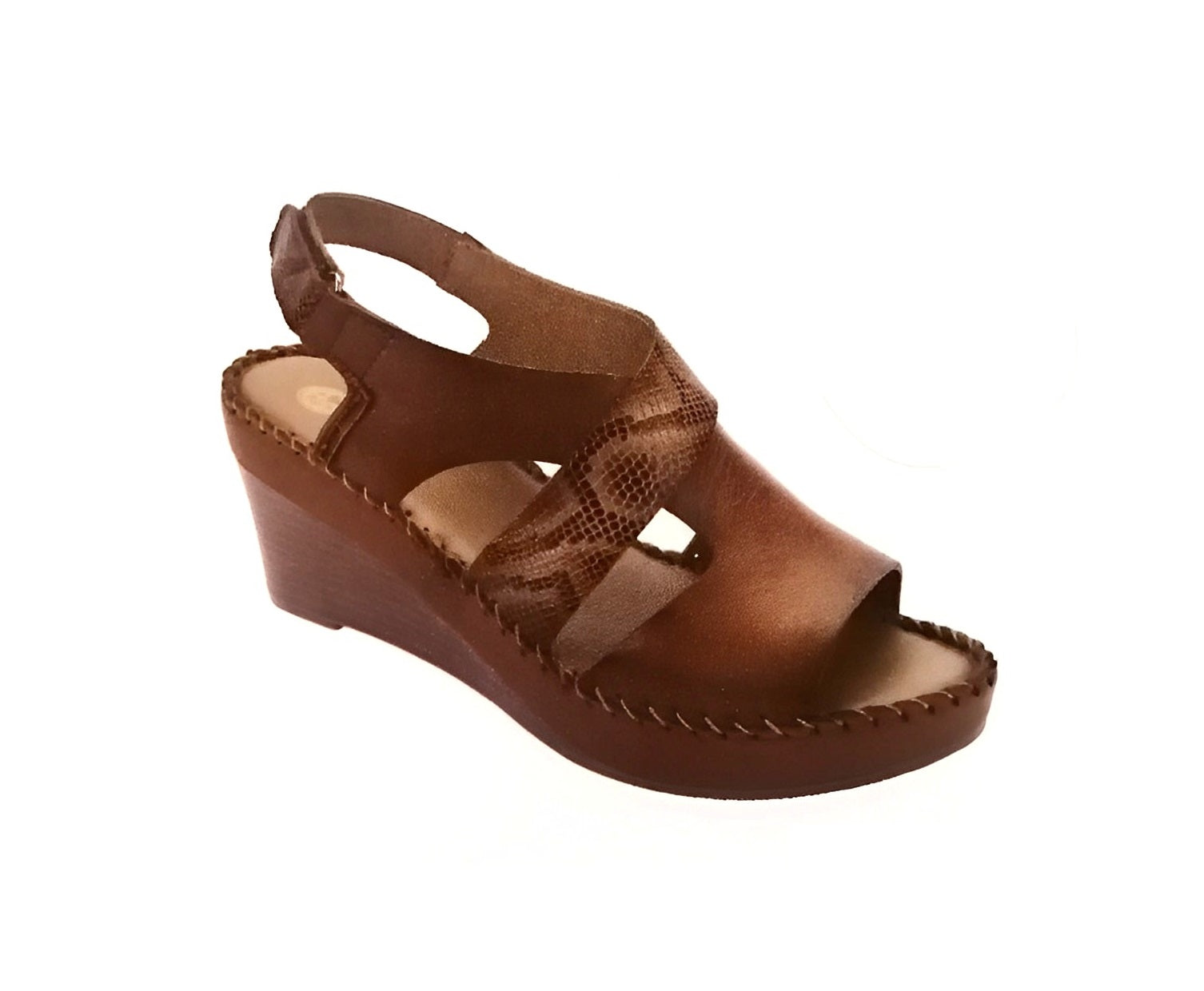 Foto 2 pulgar | Sandalias con Tacón Lobo Solo color Marrón para Mujer