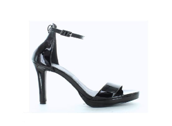 Sandalias negras best sale charol mujer