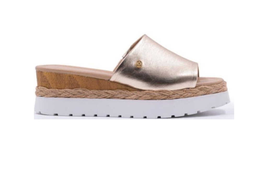 Foto 2 pulgar | Sandalias Hispana Dorados para Mujer