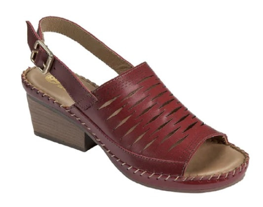 Sandalias con Tacón Lobo Solo 002315 Rojas para Mujer