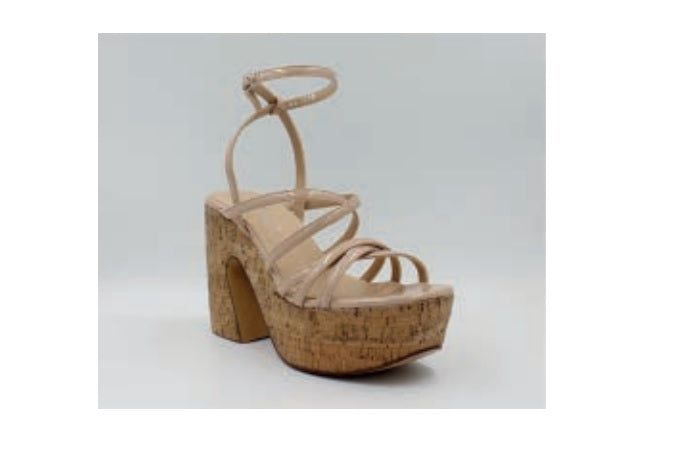 Foto 1 | Sandalias con Tacón Danae Nuñez Charol Neutro