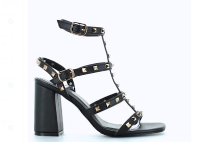 Foto 1 | Sandalias de Tacón Perugia Negras para Mujer