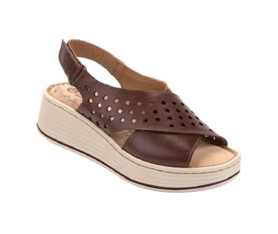 Foto 2 pulgar | Sandalias Lobo Solo 002362 Marrón para Mujer