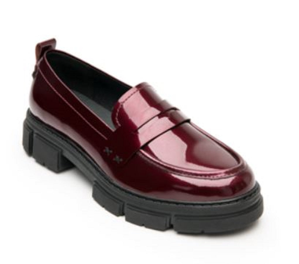 Foto 1 | Zapatos Oxford Flexi color Vino para Dama