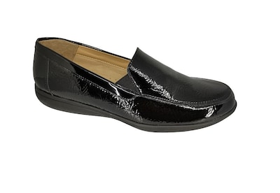 Foto 1 | Zapatos Confort Manet color Negro de Charol Arrugado
