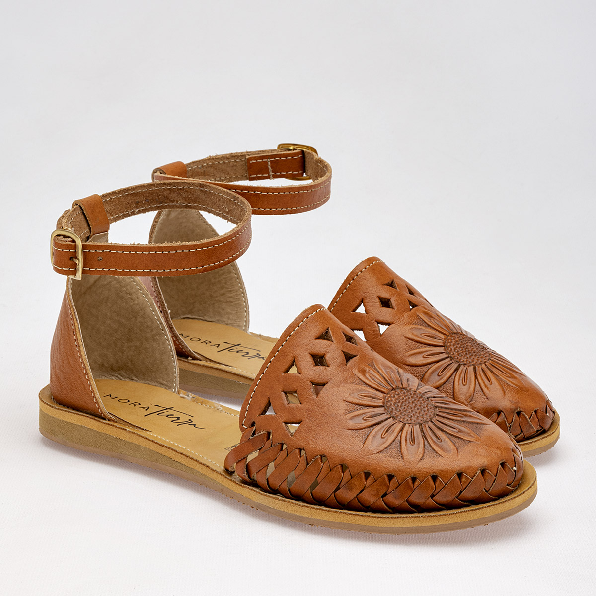Foto 2 | Sandalias Mora Tierra Camel para Mujer