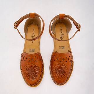 Foto 3 | Sandalias Mora Tierra Camel para Mujer