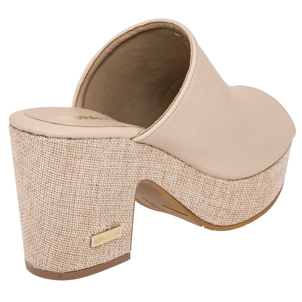 Foto 4 pulgar | Sandalias de Tacón Moramora Beiges para Mujer