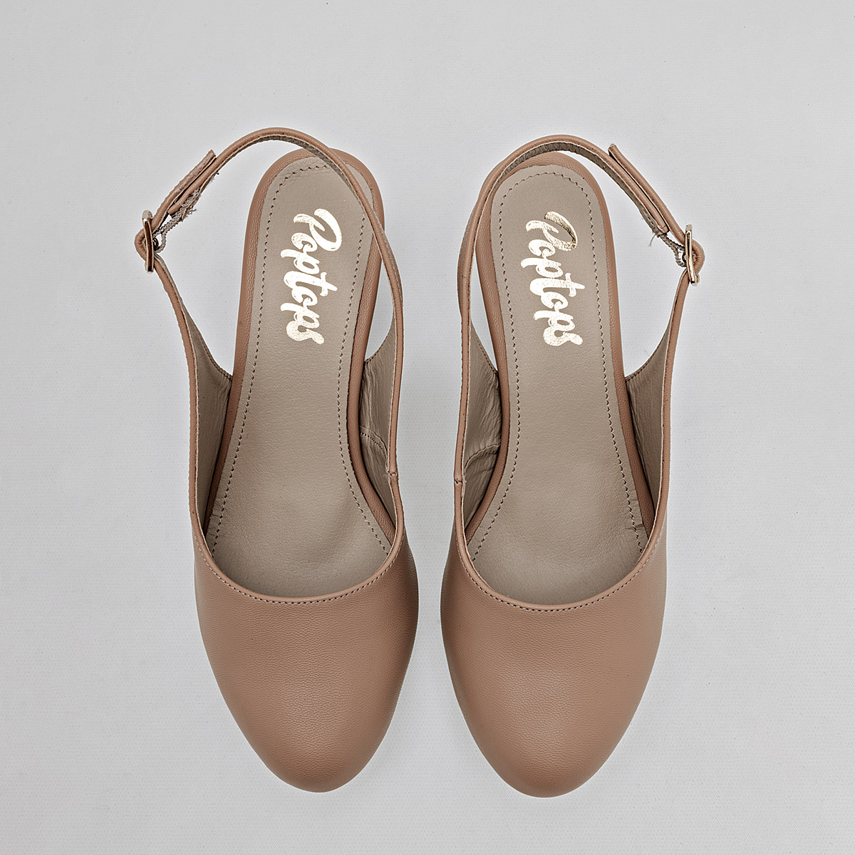 Foto 4 pulgar | Zapatilla Poptops Beige Código 121856-e para Mujer