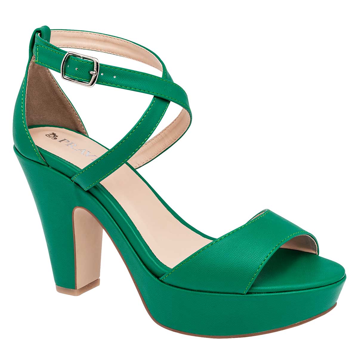 Foto 1 | Sandalias Pravia 117665-1 Verdes para Mujer