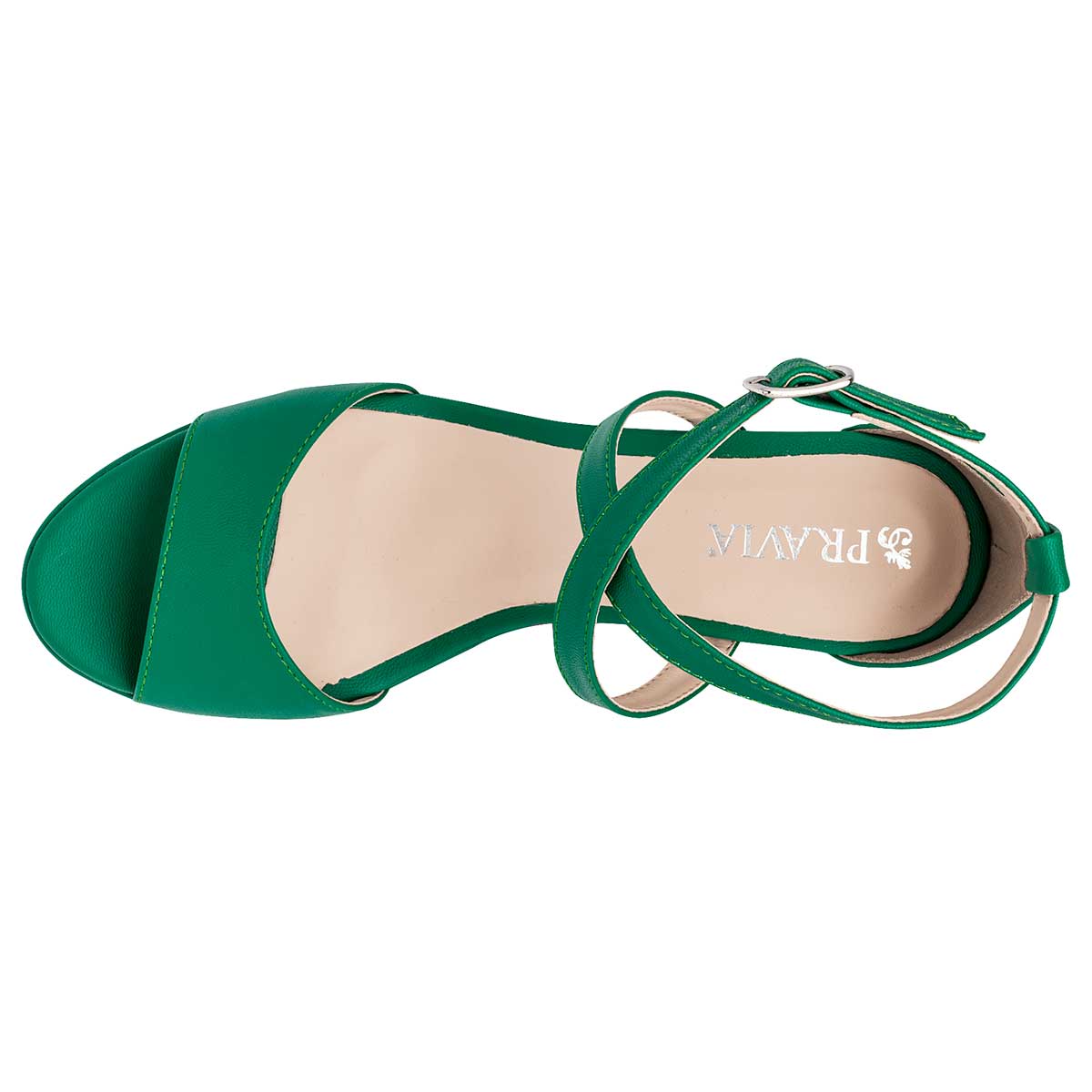 Foto 3 pulgar | Sandalias Pravia 117665-1 Verdes para Mujer