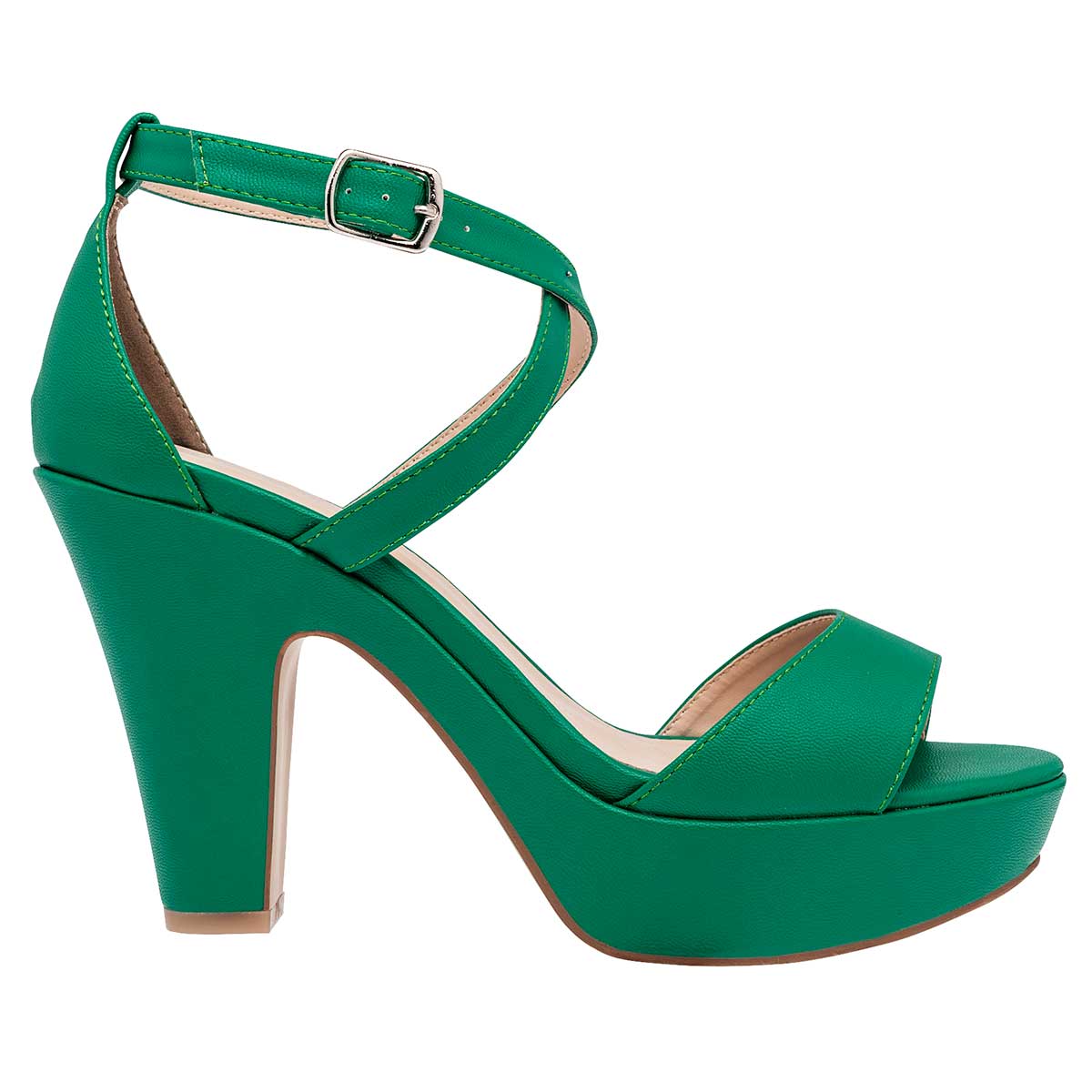 Foto 4 pulgar | Sandalias Pravia 117665-1 Verdes para Mujer