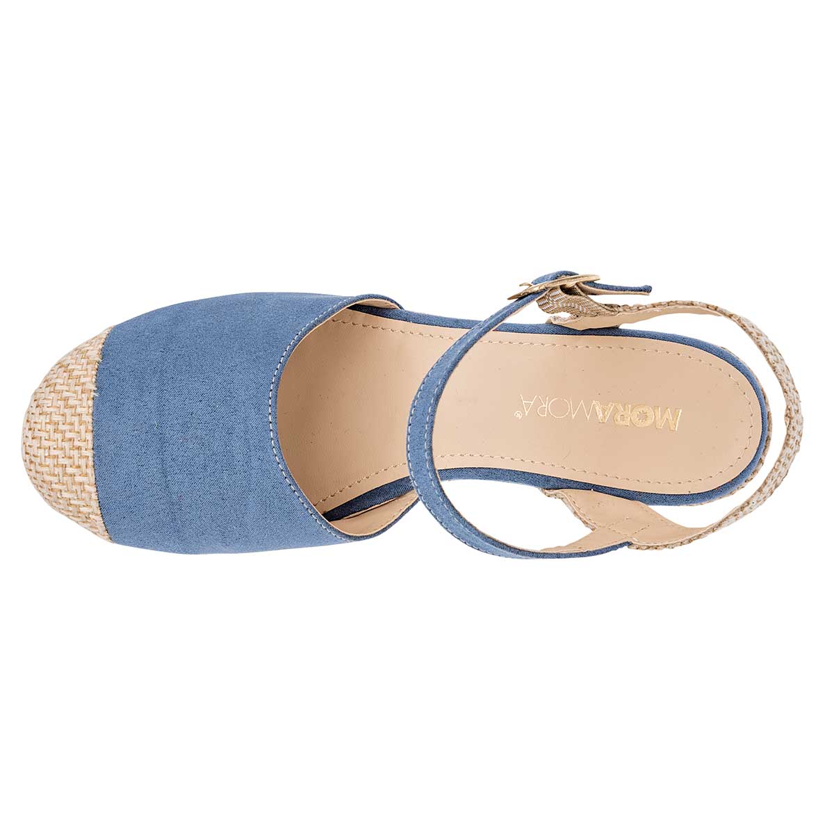 Foto 3 pulgar | Sandalias de Tacón Moramora Azules para Mujer