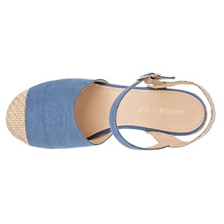 Foto 2 | Sandalias de Tacón Moramora Azules para Mujer