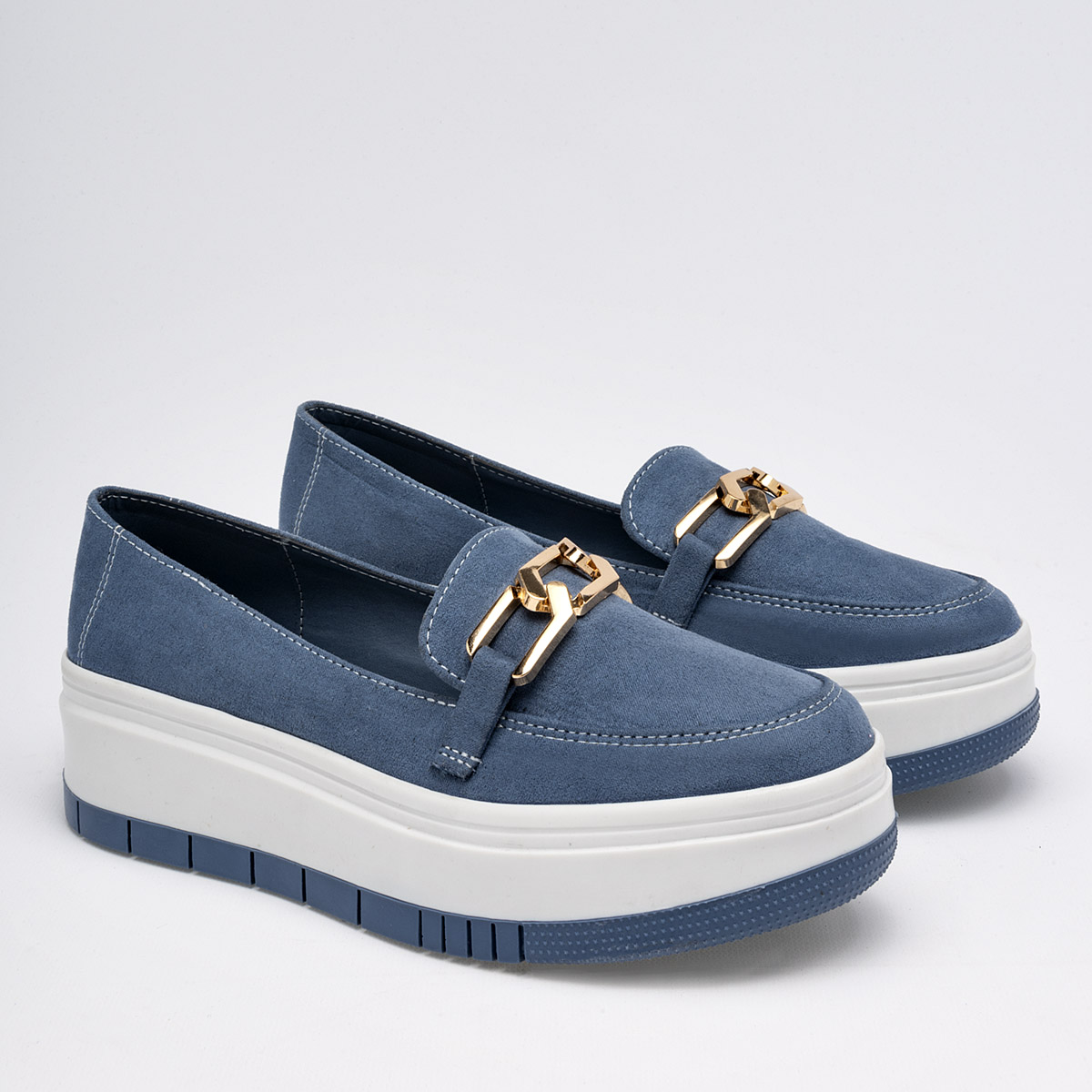 Foto 3 pulgar | Zapatos para Mujer Clasben Oxford Azules