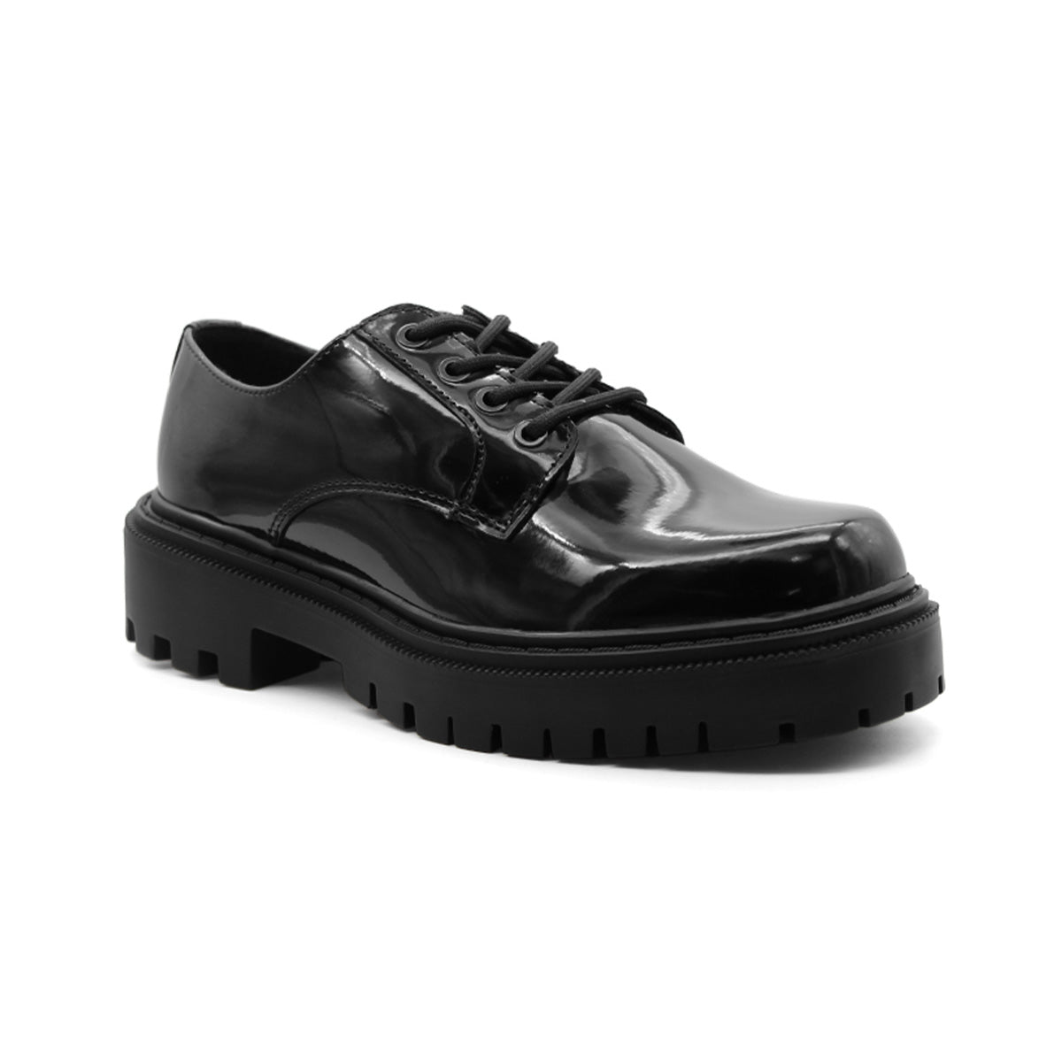 Zapatos Oxfords RBCollection Charol Negros para Mujer
