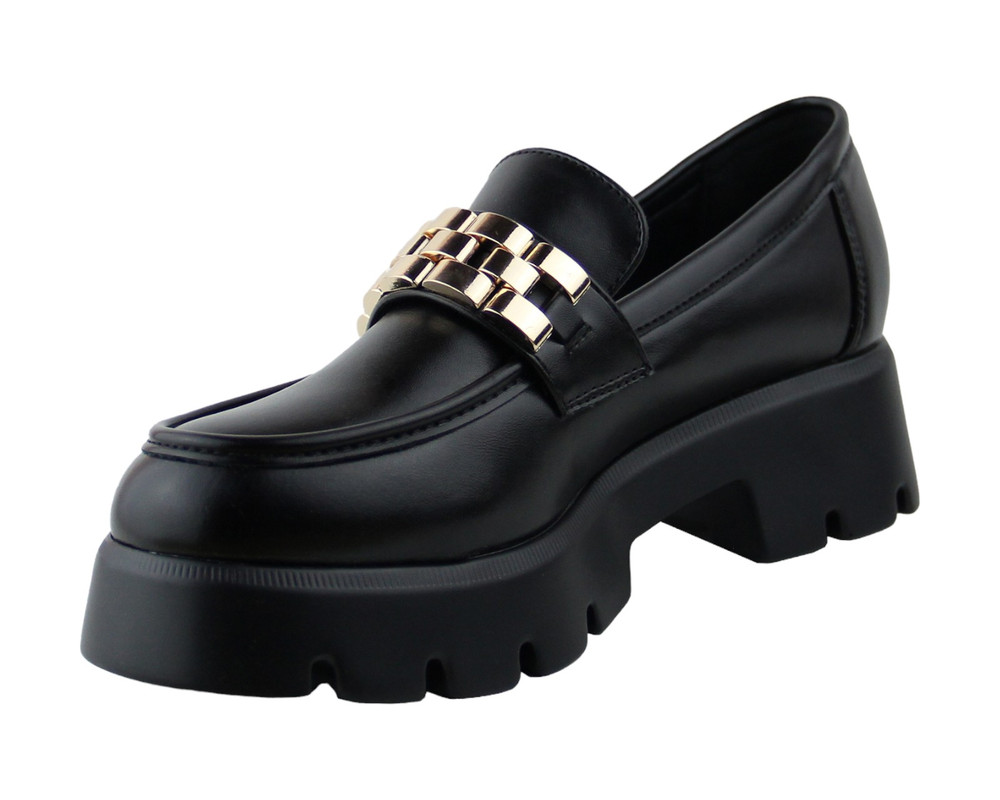 Foto 7 pulgar | Brogue Para Mujer Lob Footwear Pu Negro 92804551