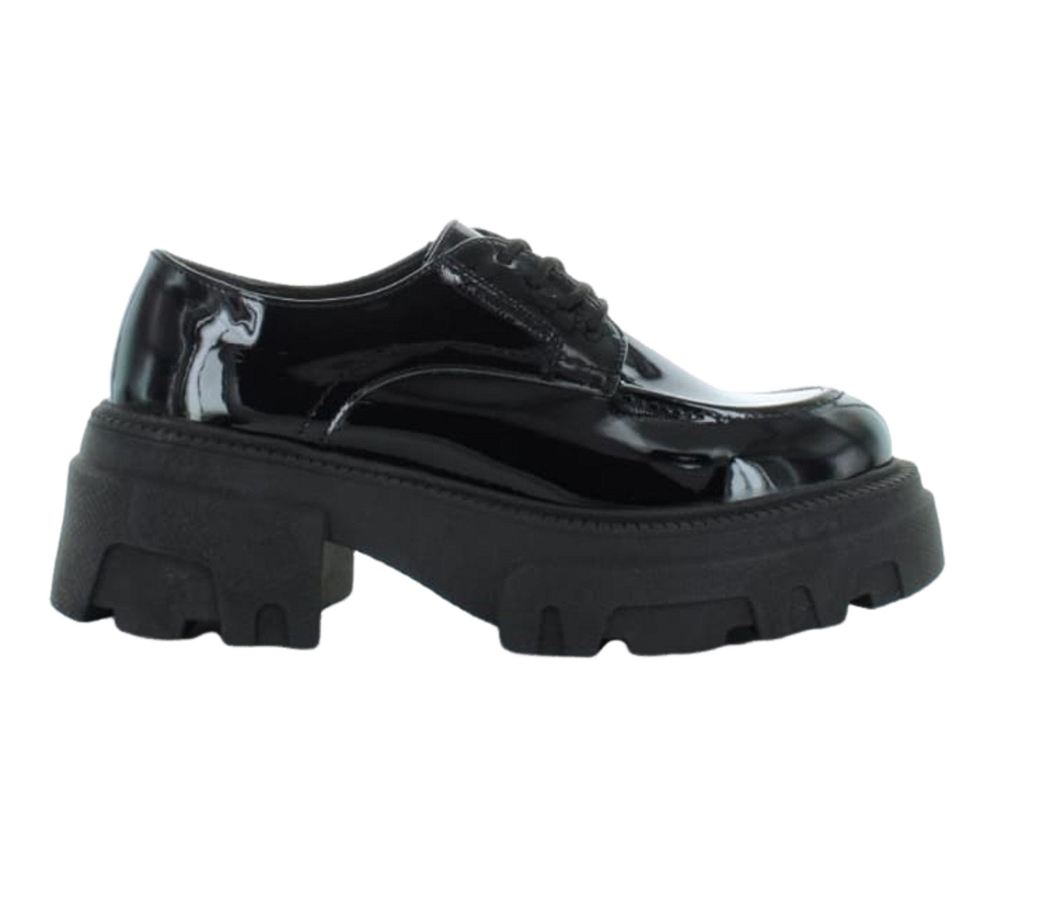 Zapatos Perugia 60400  Negro Charol Casual Dama