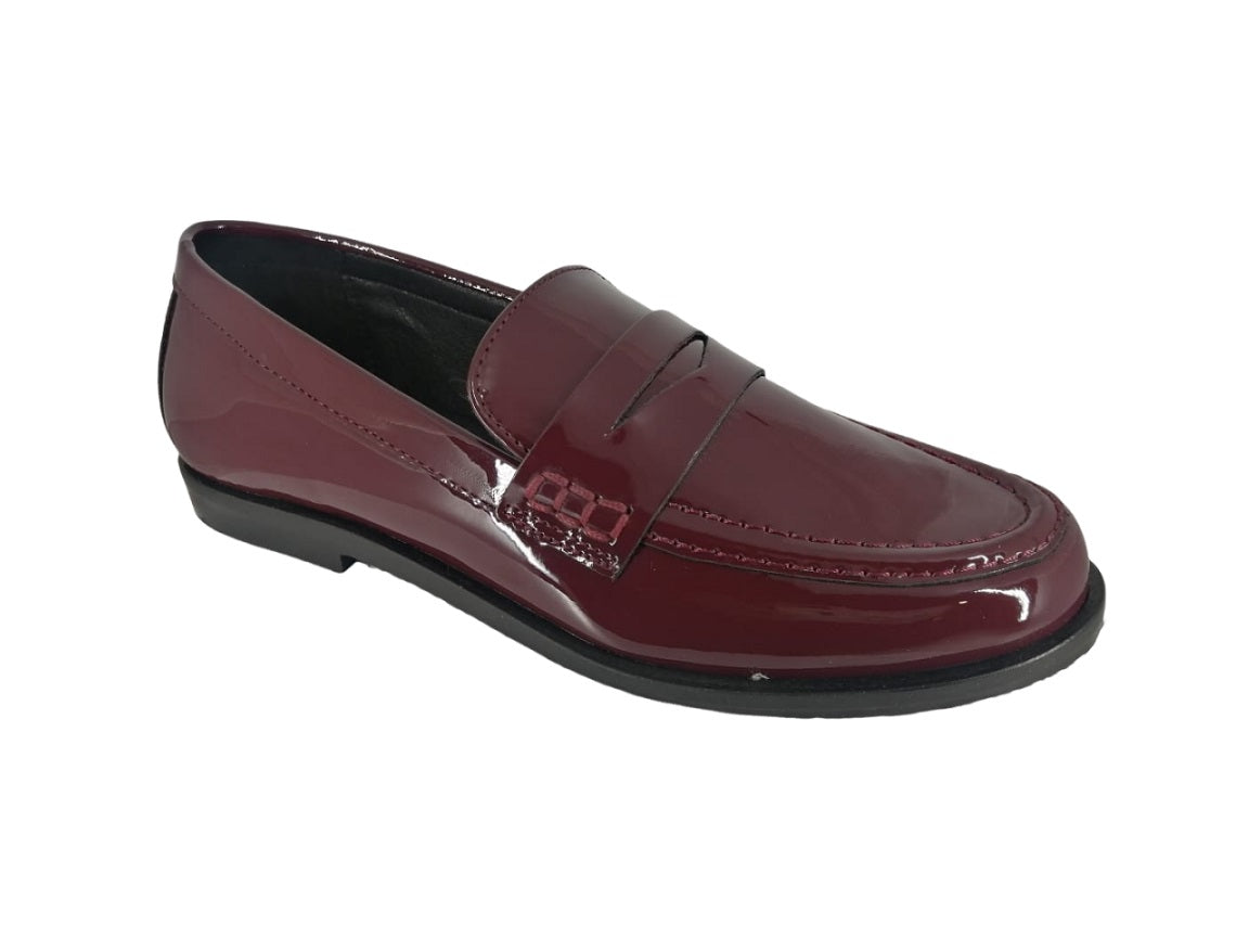 Zapatos Hispana 016751 Charol Pelle Vino Casual Dama