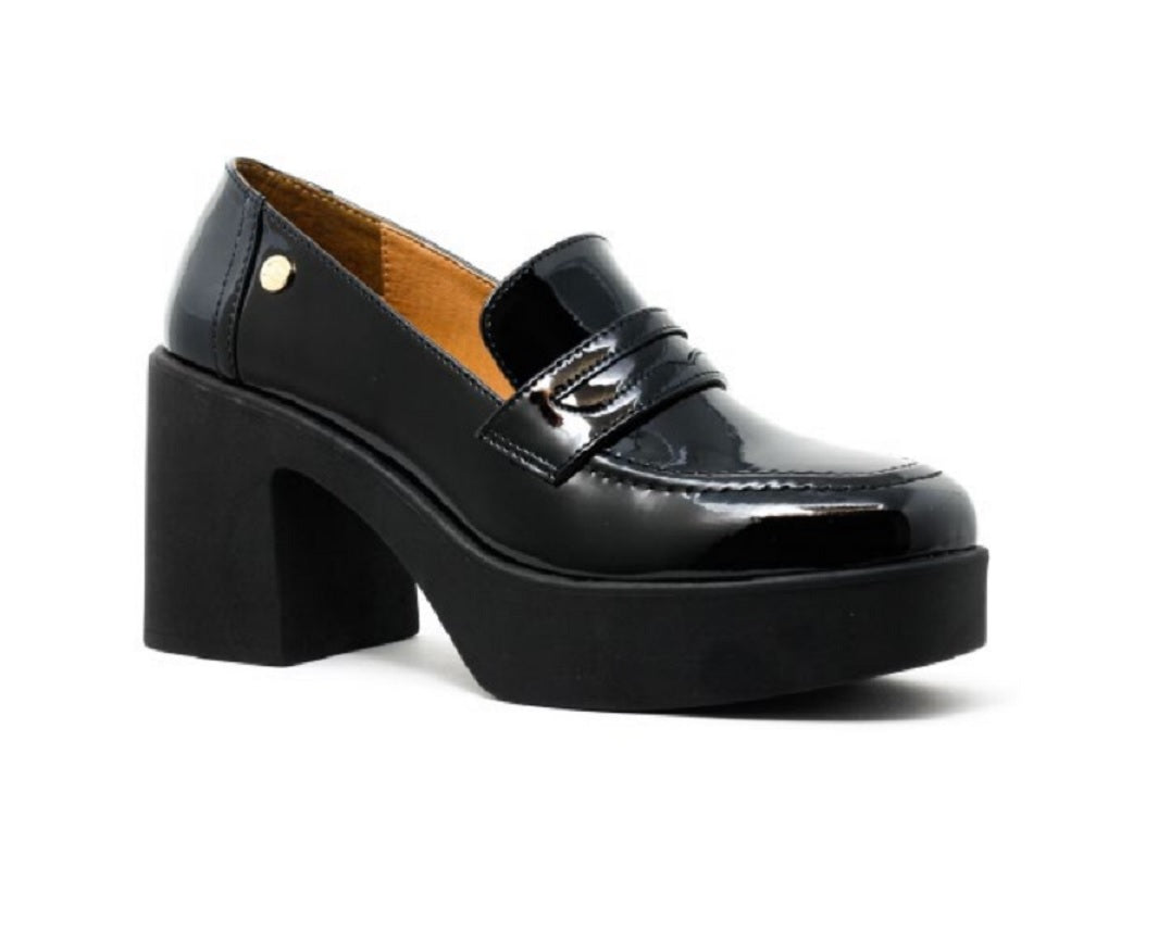 Zapatos Salamandra 283-3880 Charol Negro Casual Dama