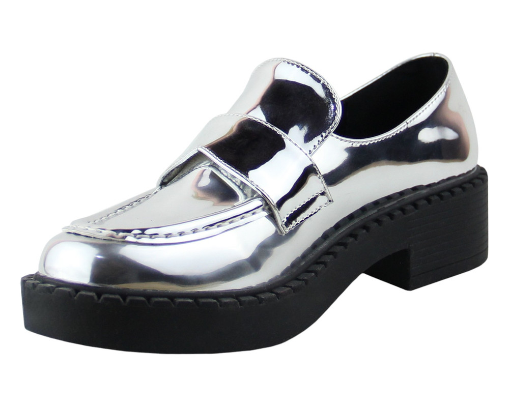 Foto 7 pulgar | Brogue Para Mujer Lob Footwear Pu Plata 92804963