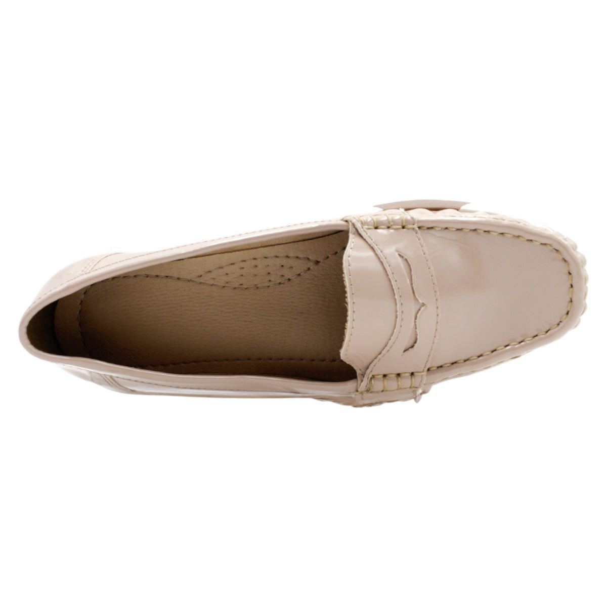 Foto 5 pulgar | Mocasines Rbcollection Exterior Charol Beige para Mujer