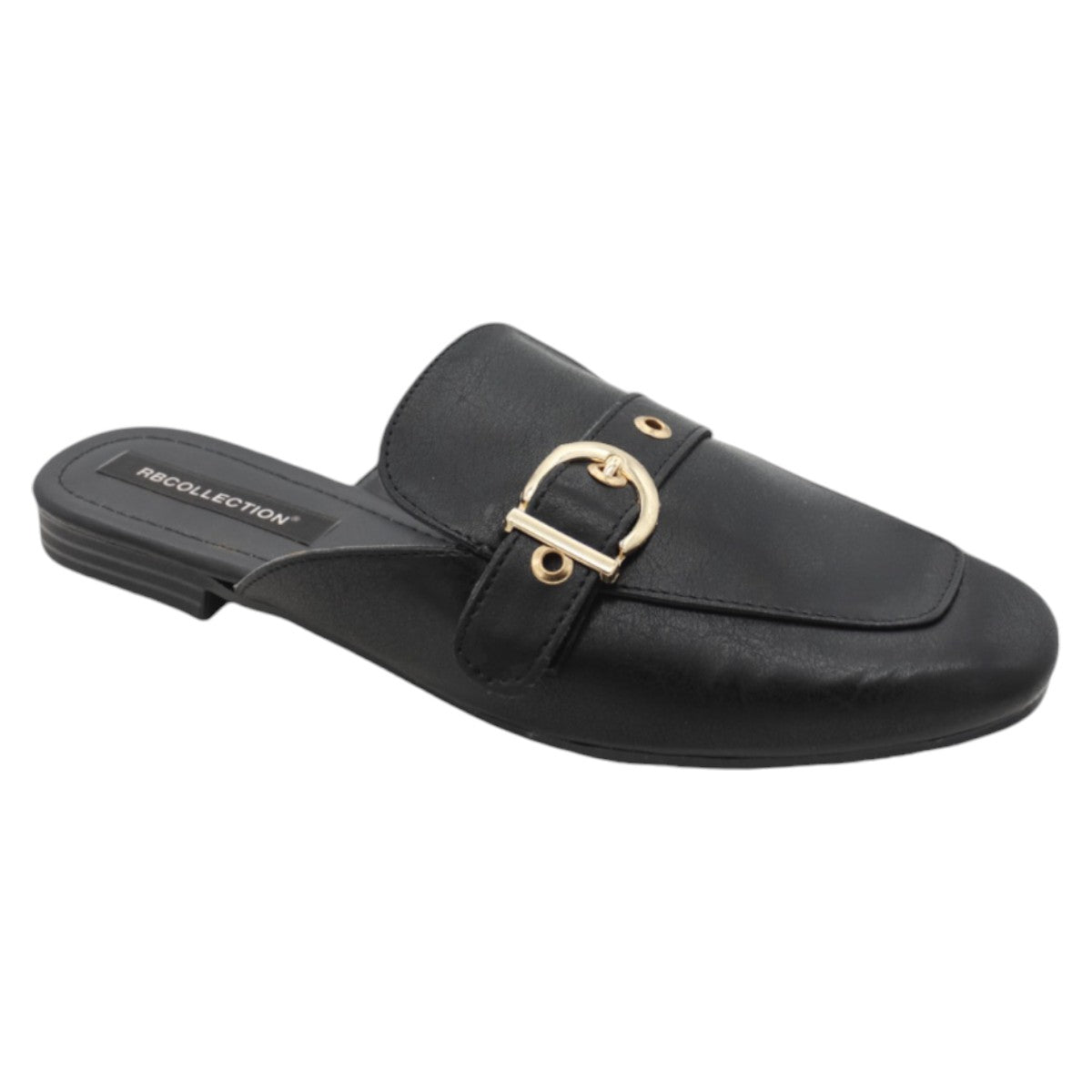 Foto 2 pulgar | Loafers Rbbasics Exterior Piel Vegana Negro para Mujer